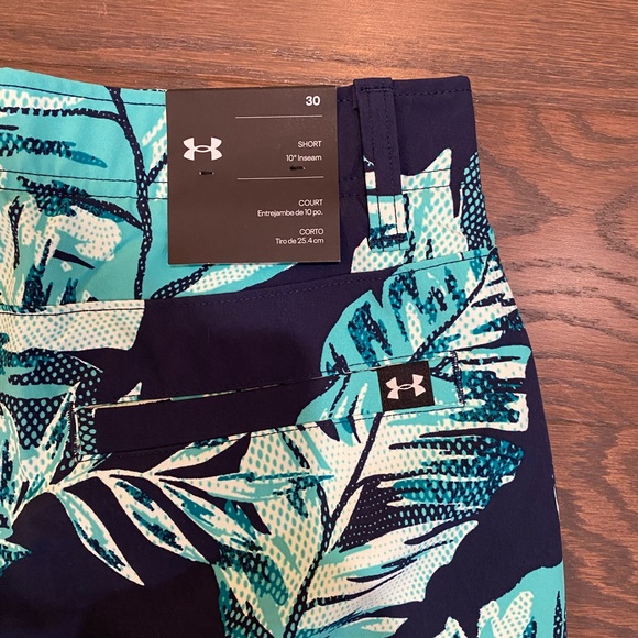 Under Armour UA Men’s Drive Printed Tropical Golf Shorts - Size 30 NWT - Picture 7 of 12